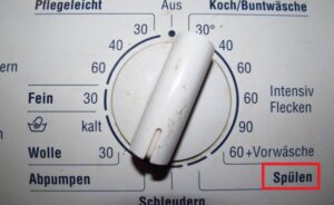 How do you translate “Spulen” on a washing machine?