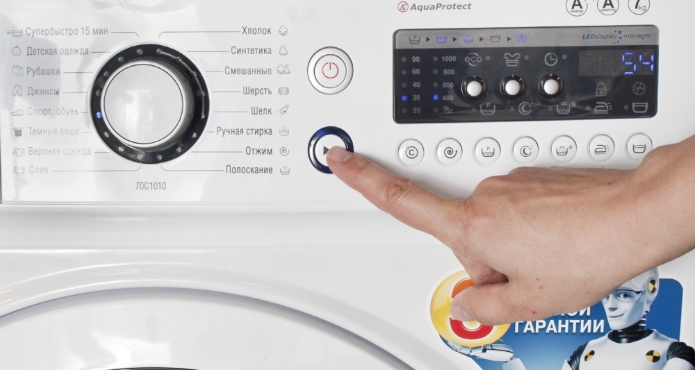 If you turn on the washing machine without water, what happens?