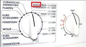 How to translate Koch on a washing machine