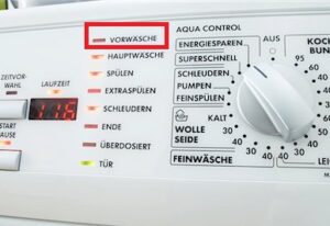 How to translate Vorwasche on a washing machine