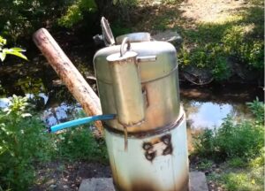 Moonshine from a washing machine tank