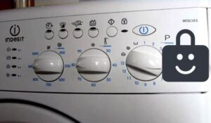 Kinderslot op Indesit-wasmachine