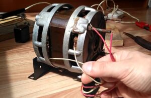 How to connect a motor from an old washing machine?