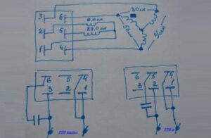 Kết nối động cơ từ máy giặt tự động Vyatka