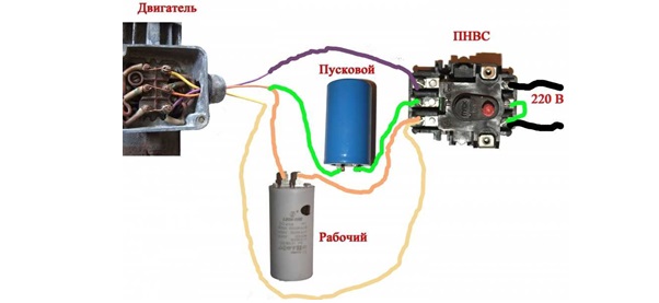 schéma zapojenia elektromotora