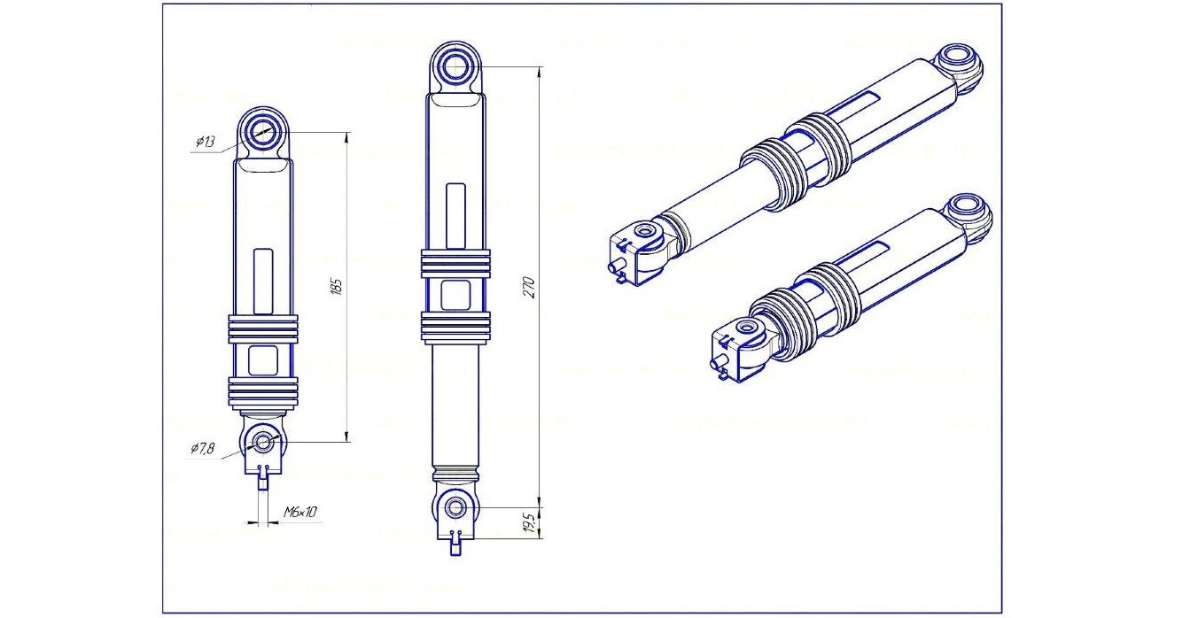 consider the dimensions of the shock absorbers