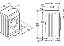 Dimensions des machines à laver étroites