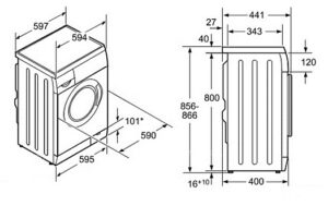 Dimensions des machines à laver étroites