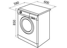 Dimensi standard mesin basuh