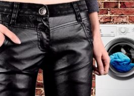 Washing leather trousers