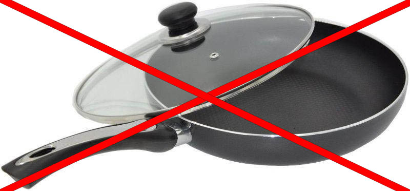 Do not place the frying pan in the PMM