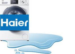 Máy giặt Haier bị rò nước từ bên dưới