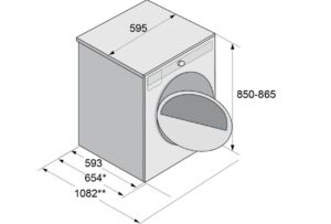 Dimensions des machines à laver et sèche-linge