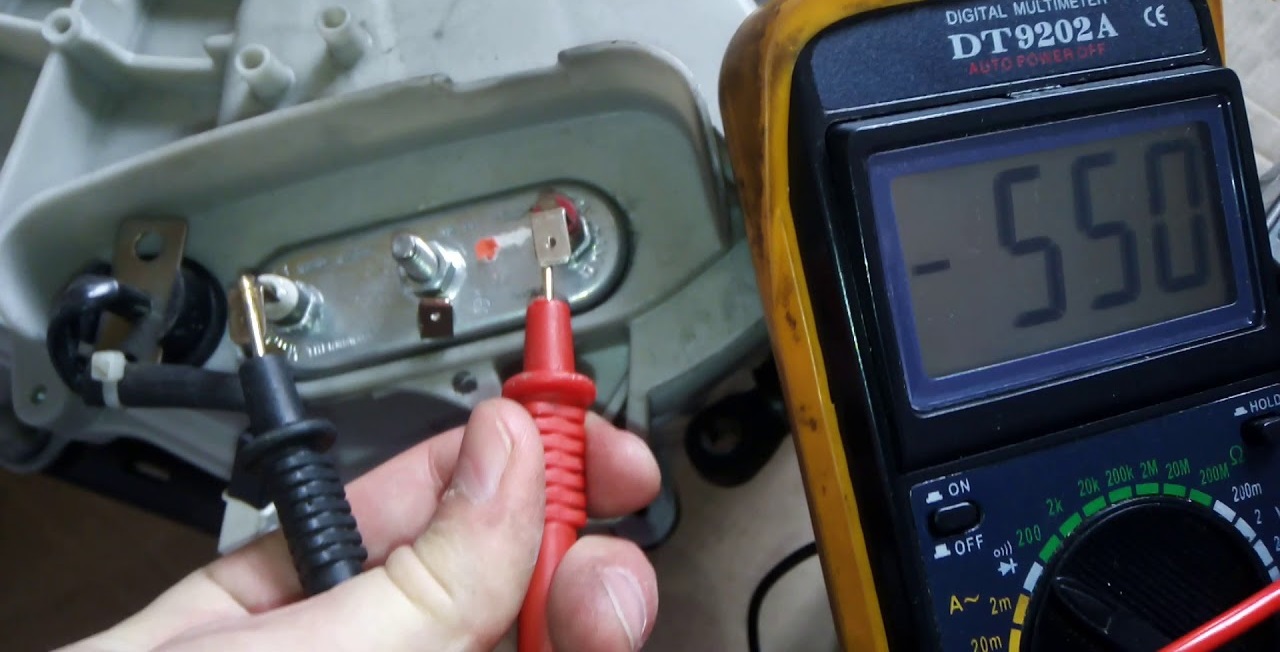 measure the resistance of the heating element