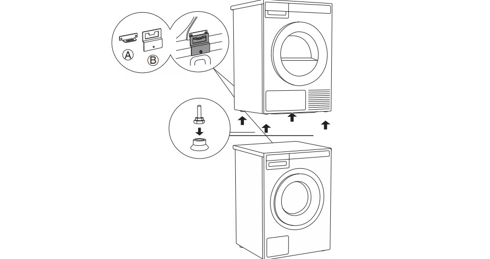 schéma instalace sušičky pro pračku