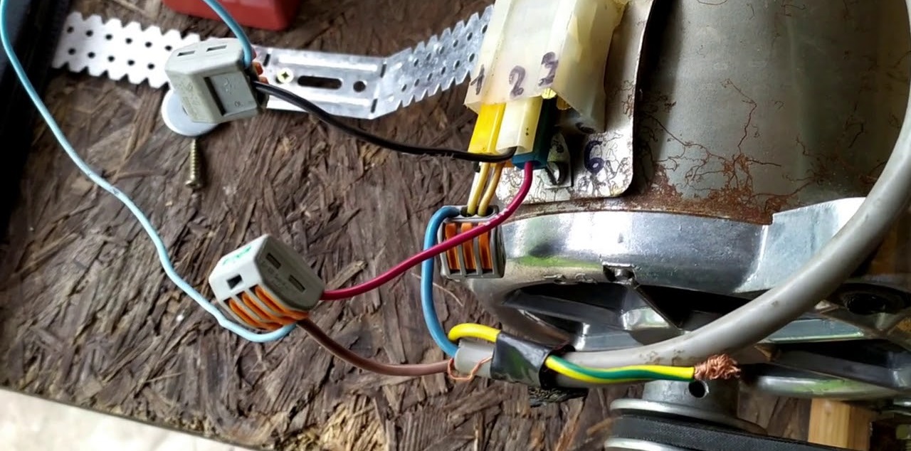 connecting the motor from the washing machine