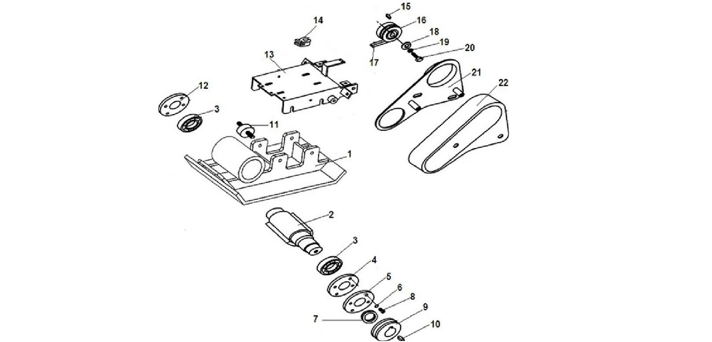 Diagramm einer selbstgebauten Vibrationsplatte