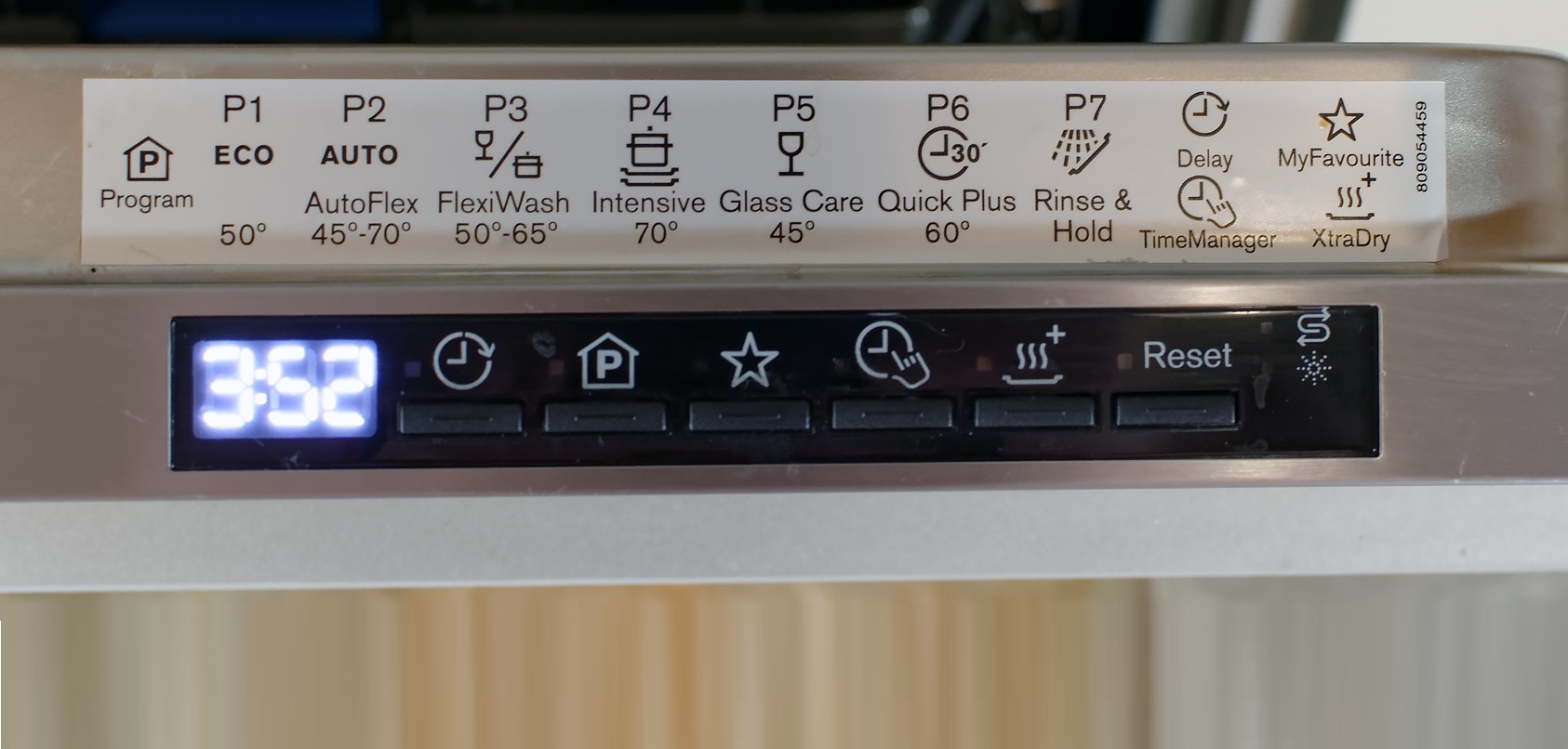 main modes of the Electrolux dishwasher