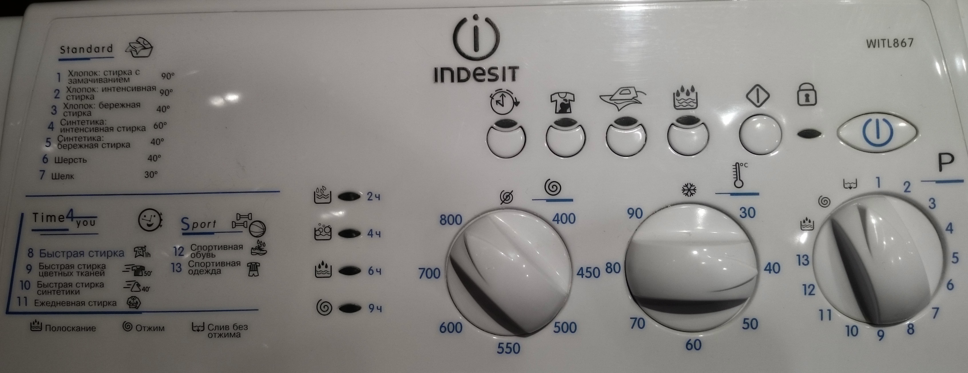 arrêter la machine Indesit