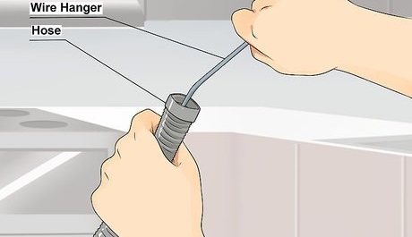 cleaning the drain hose