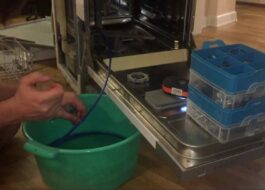 How to drain water from an Electrolux dishwasher