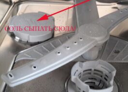 Where to put salt in the Indesit dishwasher