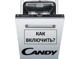 Jak zapnout myčku Candy a spustit mytí