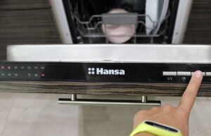 How to turn on the Hansa dishwasher and start the wash