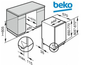 Kaip sumontuoti Beko indaplovę