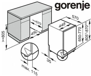 Kaip sumontuoti Gorenje indaplovę