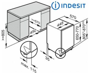 Kaip sumontuoti Indesit indaplovę