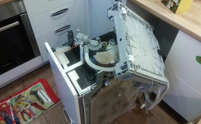 removing the old dishwasher