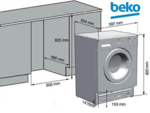 Dimensions de la rentadora Beko