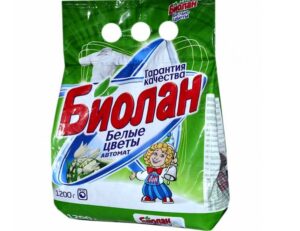 Who is the manufacturer of Biolan washing powder