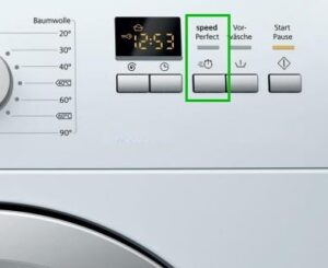 Speed ​​Perfect mode on a Bosch washing machine