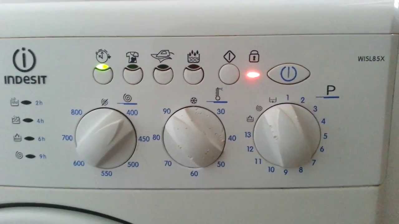 rinsing on an Indesit machine