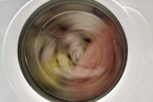 The washing machine takes a long time to spin