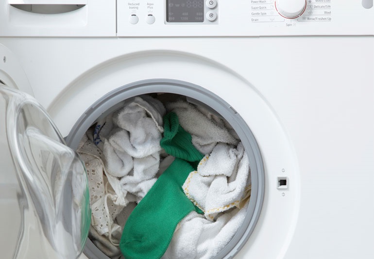 De wasmachine centrifugeert niet altijd kleding