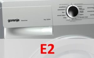 Erro E2 na máquina de lavar Gorenje