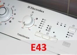 Error E43 in an Electrolux washing machine