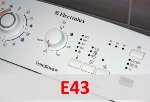 E43 hiba egy Electrolux mosógépben