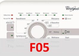 Erreur F05 dans la machine à laver Whirlpool