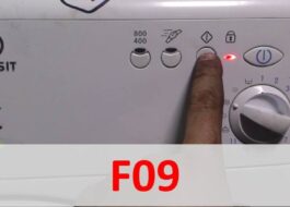 Error F09 sa Indesit washing machine