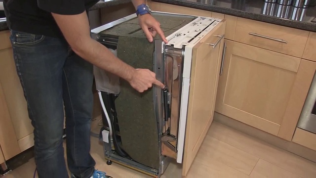 pull the dishwasher out of the niche