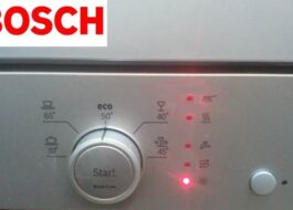 Ang bituin sa Bosch dishwasher ay naiilawan