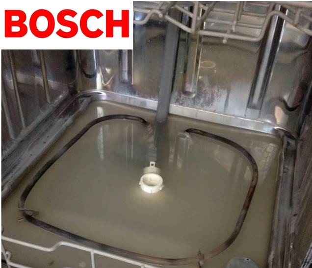 Bosch diskmaskin dränerar inte vatten