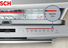 Machine Care mode in a Bosch dishwasher