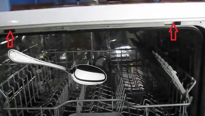 Dishwasher lid release clips