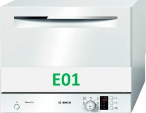 Error E01 on a Bosch dishwasher