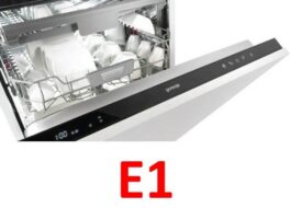 เกิดข้อผิดพลาด E1 ในเครื่องล้างจาน Gorenje